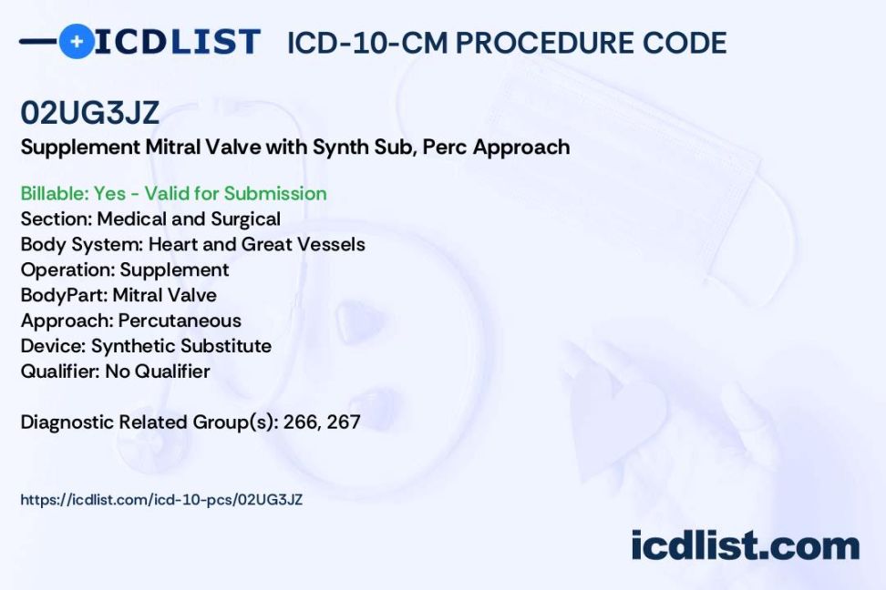 ICD--PCS Procedure Code UGJZ - Supplement Mitral Valve with