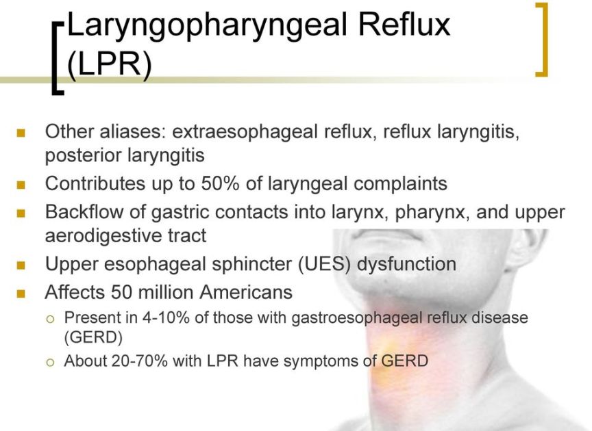 LARYNGOPHARYNGEAL REFLUX Emphasis on Diagnostic and Therapeutic