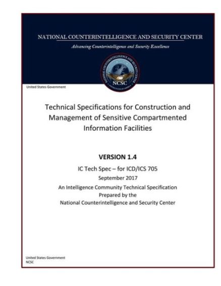 Technical Specifications for Construction and Management of SCIFs Version